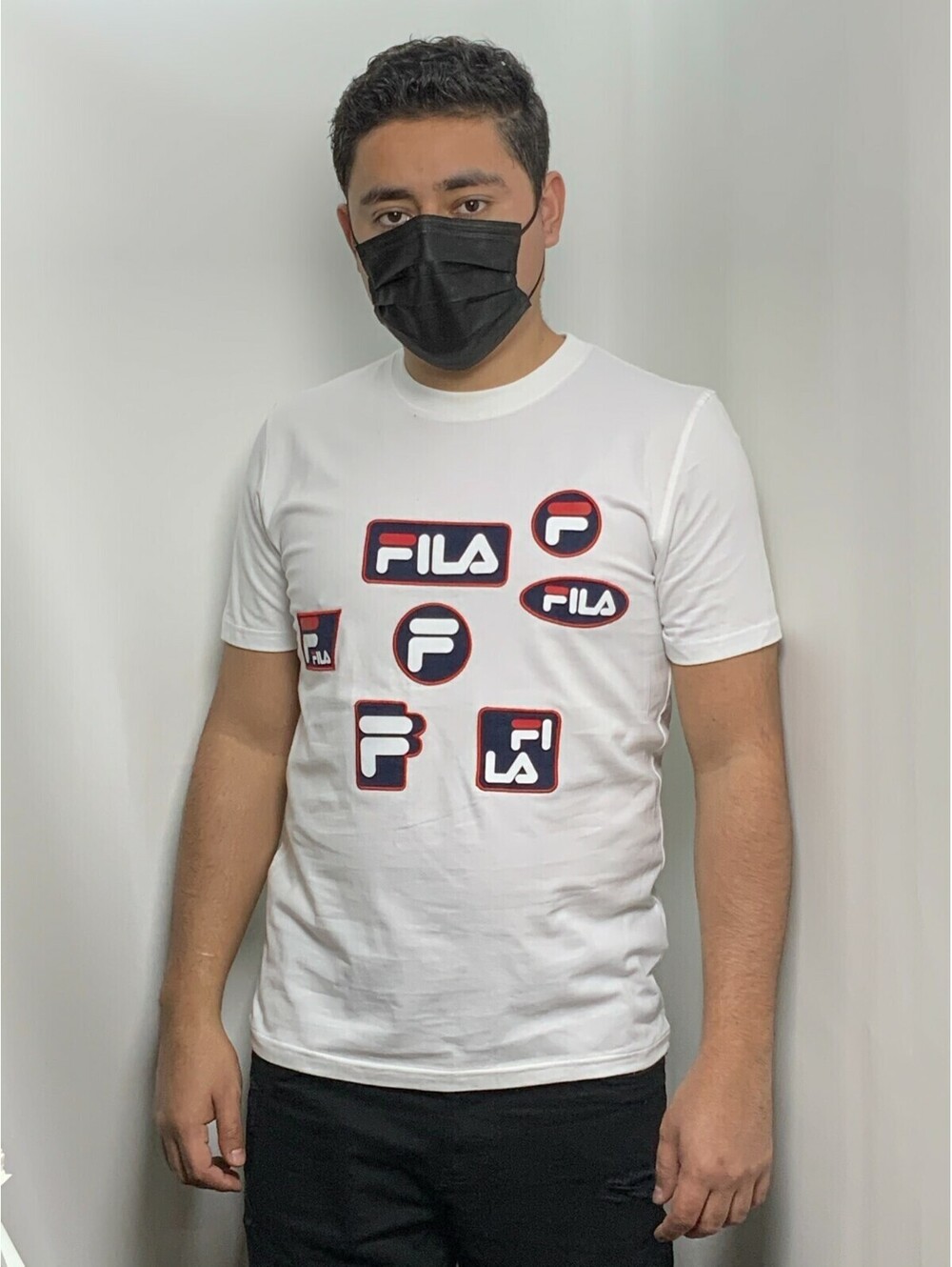 Men's Fila White | Red Signature Short Sleeve Tee Shirt